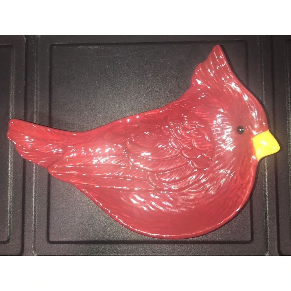 Cracker Barrel Cardinal Trinket Dish Red Bird 7